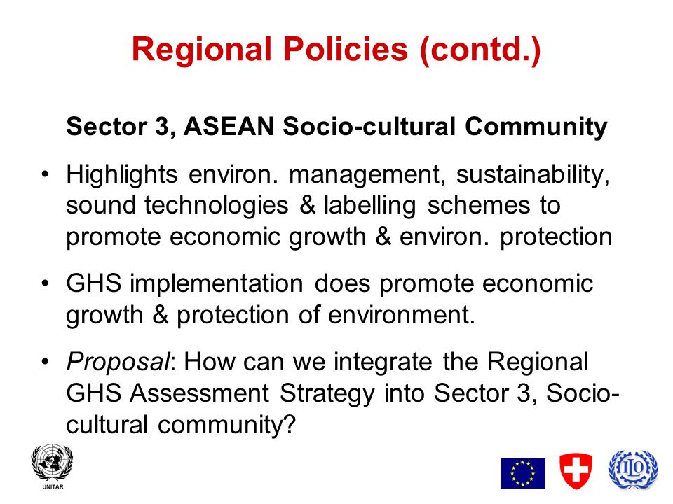 13 Regional Policies (contd.) Sector 3, ASEAN Socio-cultural Community Highlights environ.