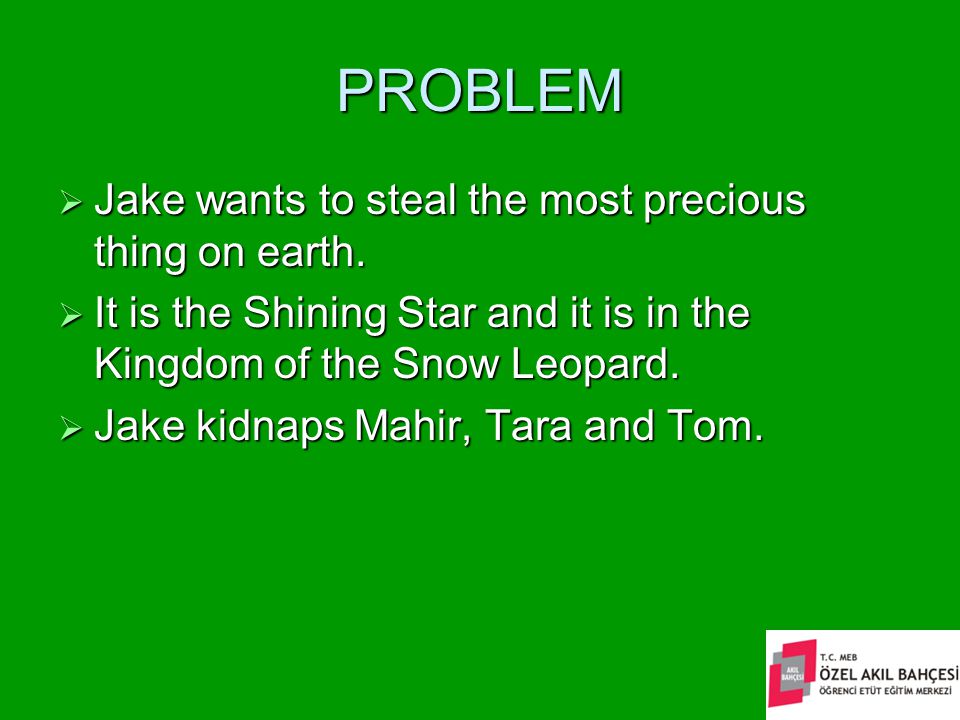 PROBLEM  Jake wants to steal the most precious thing on earth.