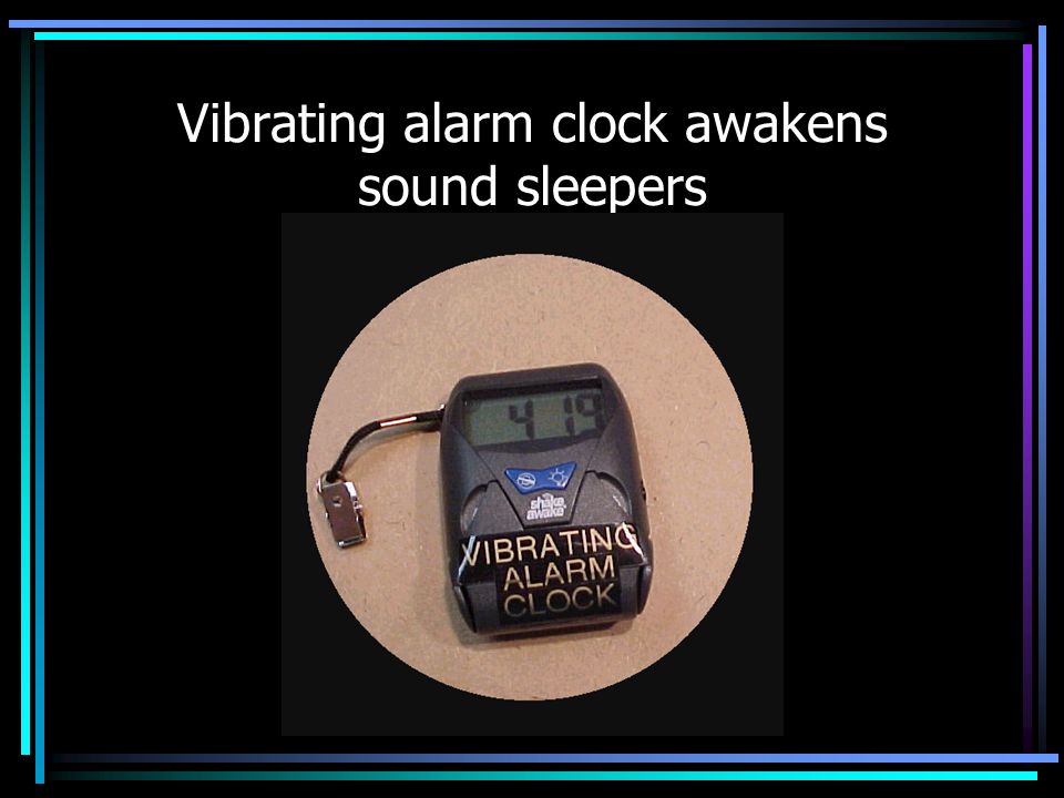 Vibrating alarm clock awakens sound sleepers