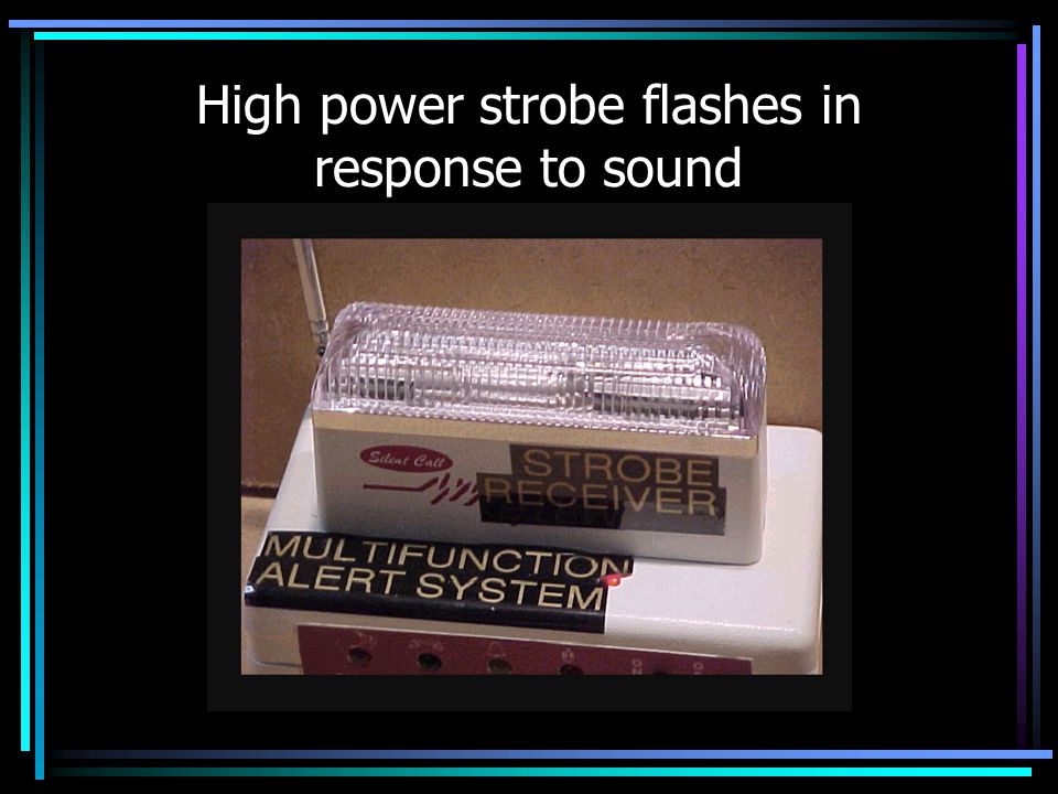 High power strobe flashes in response to sound