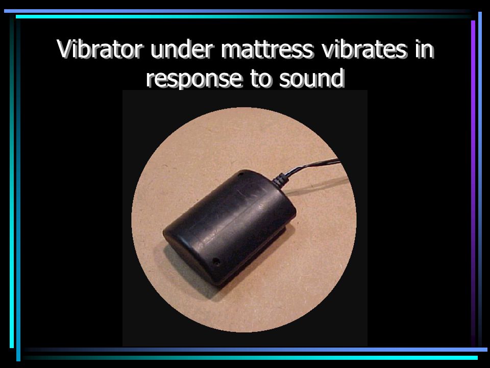 Vibrator under mattress vibrates in response to sound