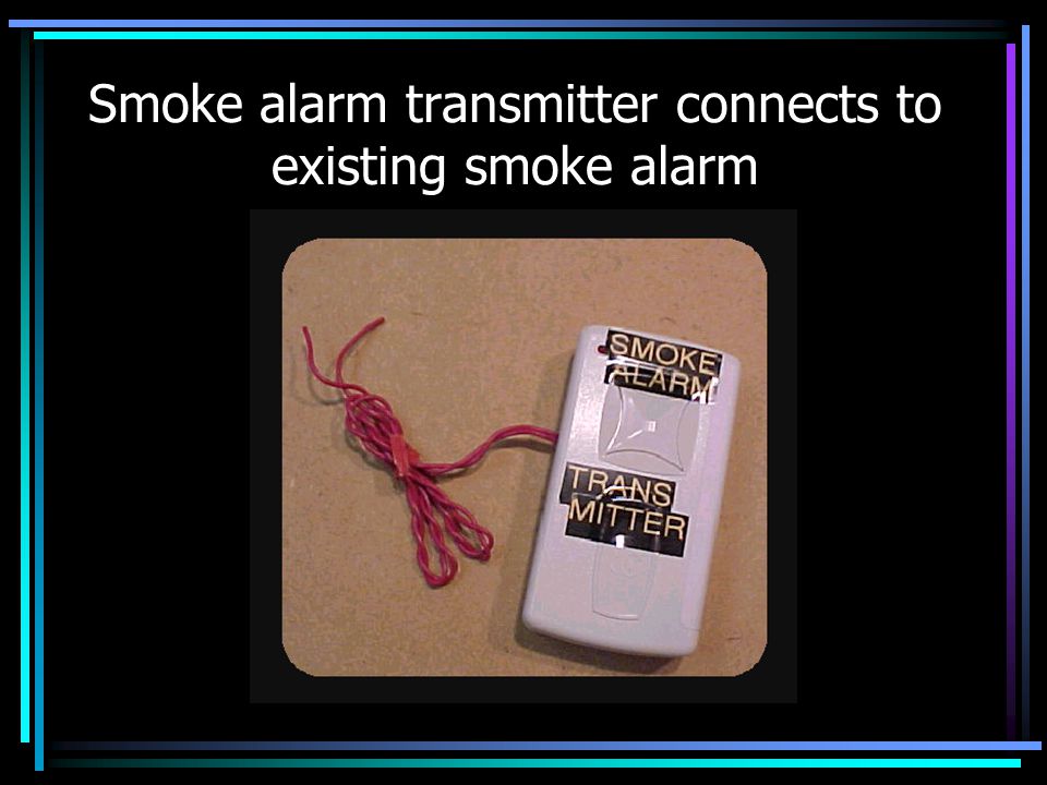Smoke alarm transmitter connects to existing smoke alarm