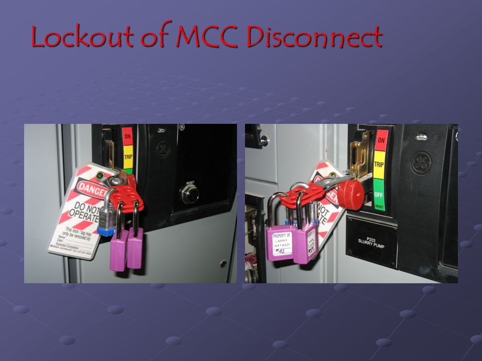 Lockout of MCC Disconnect