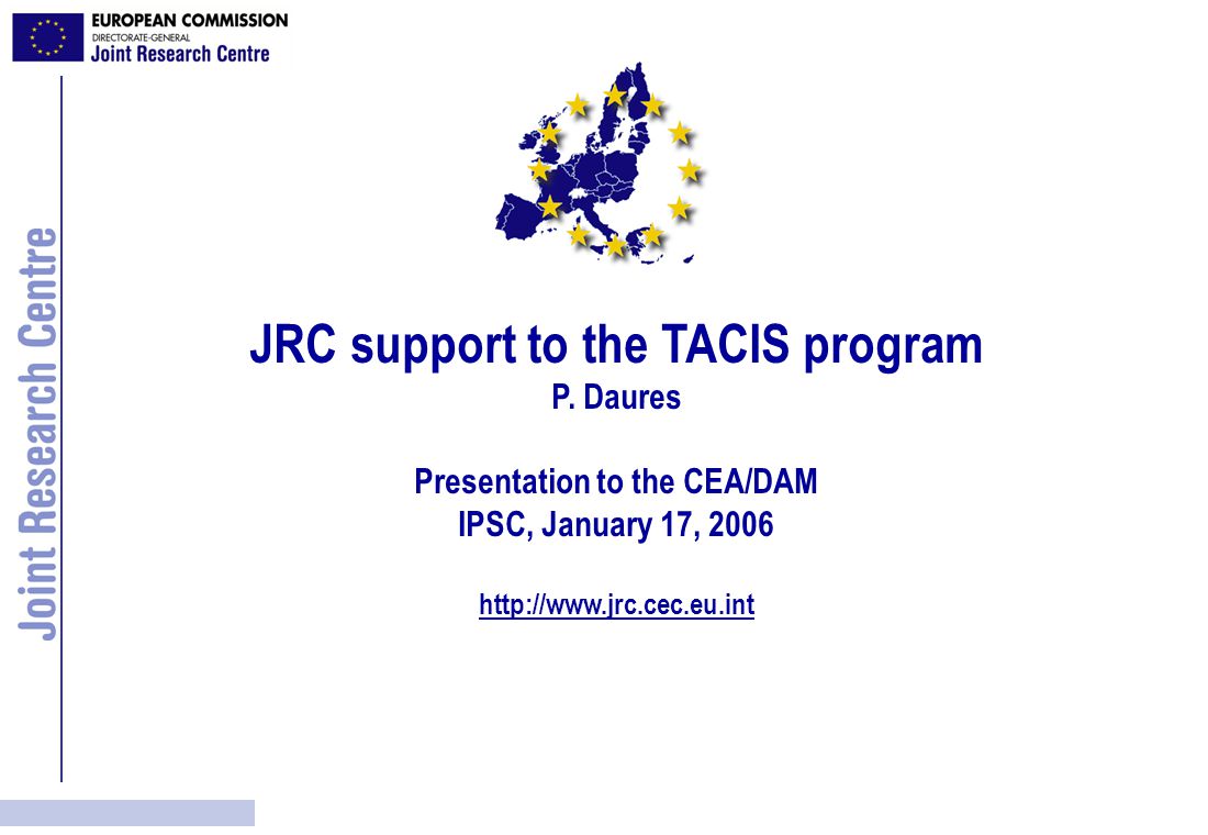 JRC support to the TACIS program P.