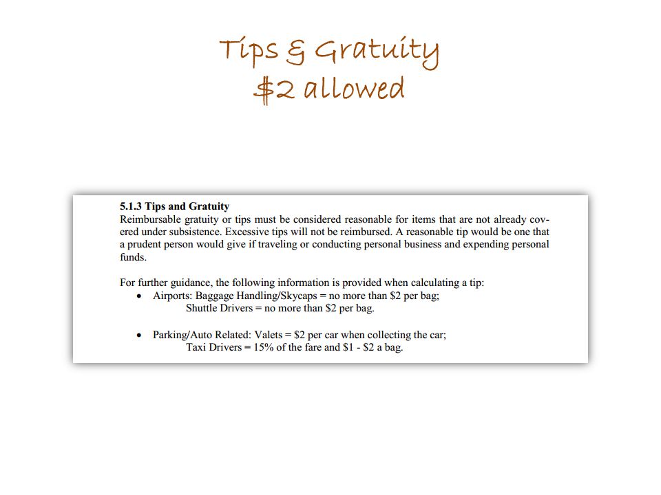 Tips & Gratuity $2 allowed
