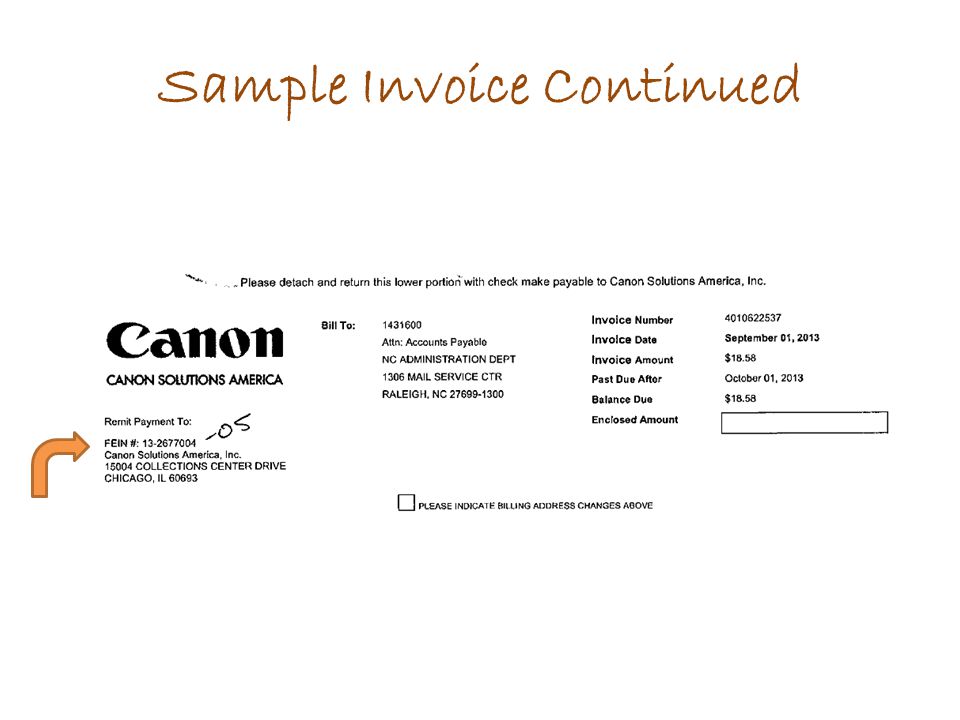 Sample Invoice Continued