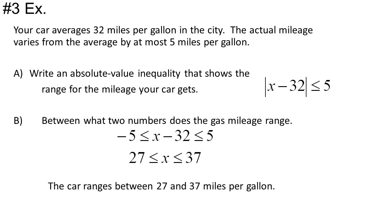 Absolute Value Inequalities Word Problems. Write an equation