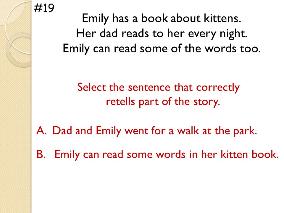 Emily has a book about kittens. Her dad reads to her every night.