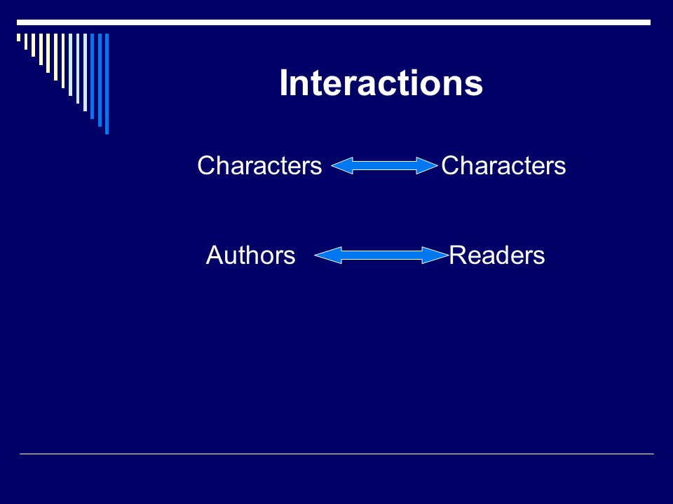 Interactions Characters Authors Readers