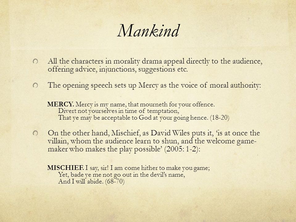 mankind morality play
