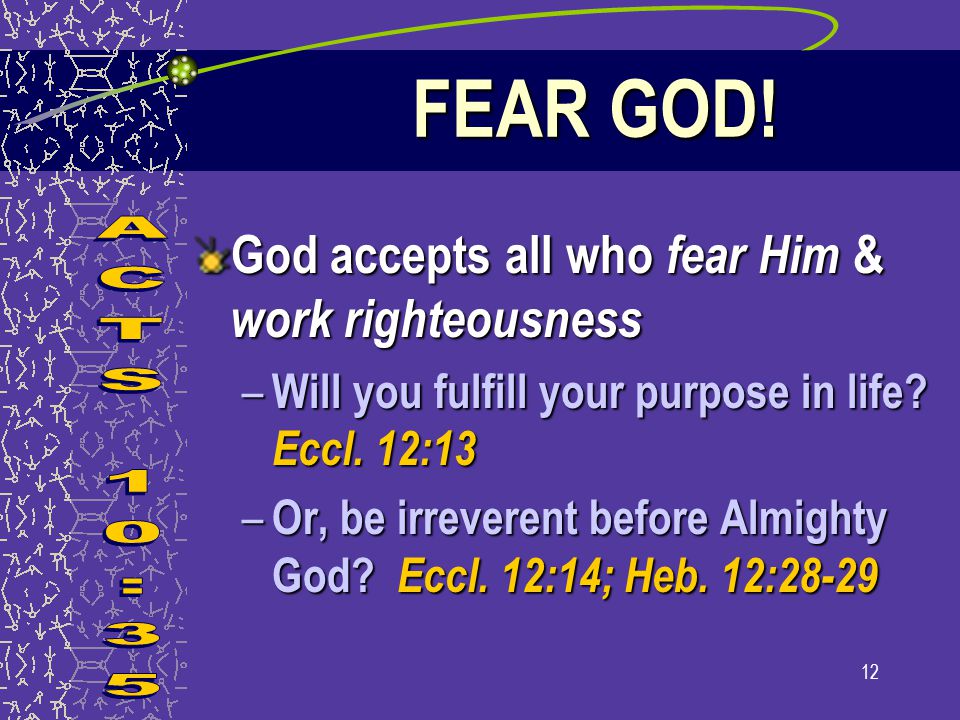 12 FEAR GOD.