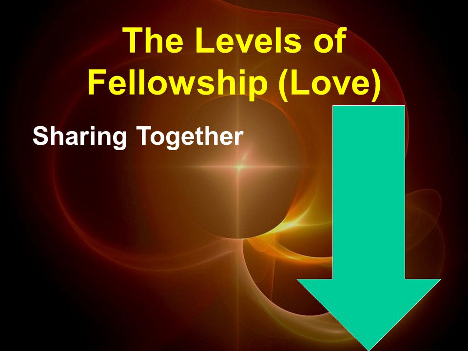 The Levels of Fellowship (Love) Sharing Together
