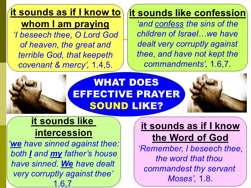WHAT DOES EFFECTIVE PRAYER SOUND LIKE.