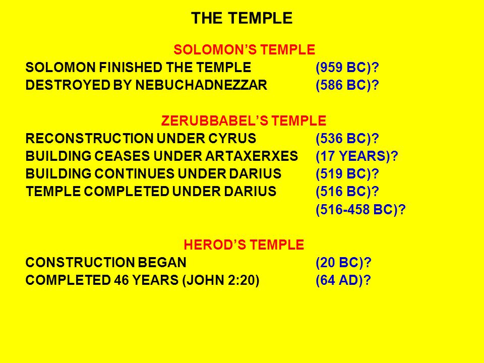 THE TEMPLE SOLOMON’S TEMPLE SOLOMON FINISHED THE TEMPLE(959 BC).