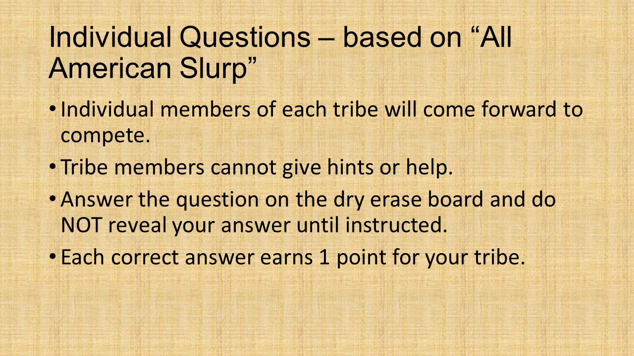 Unit 1 Survivor Review Work With Your Tribe On Group Challenges