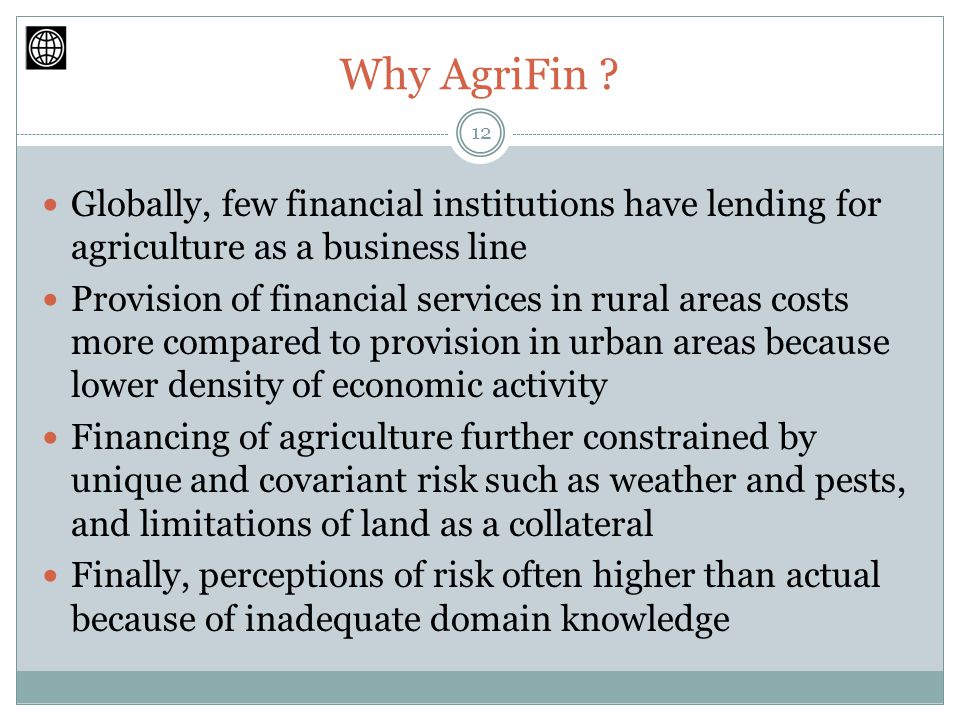 Why AgriFin .
