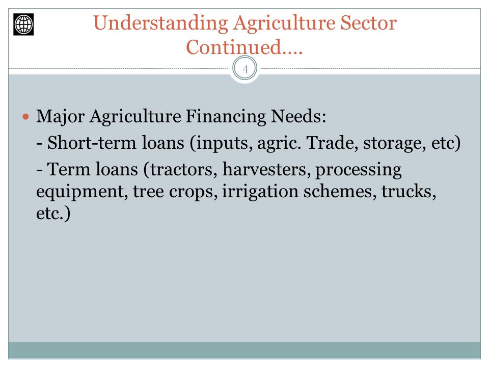 Understanding Agriculture Sector Continued….