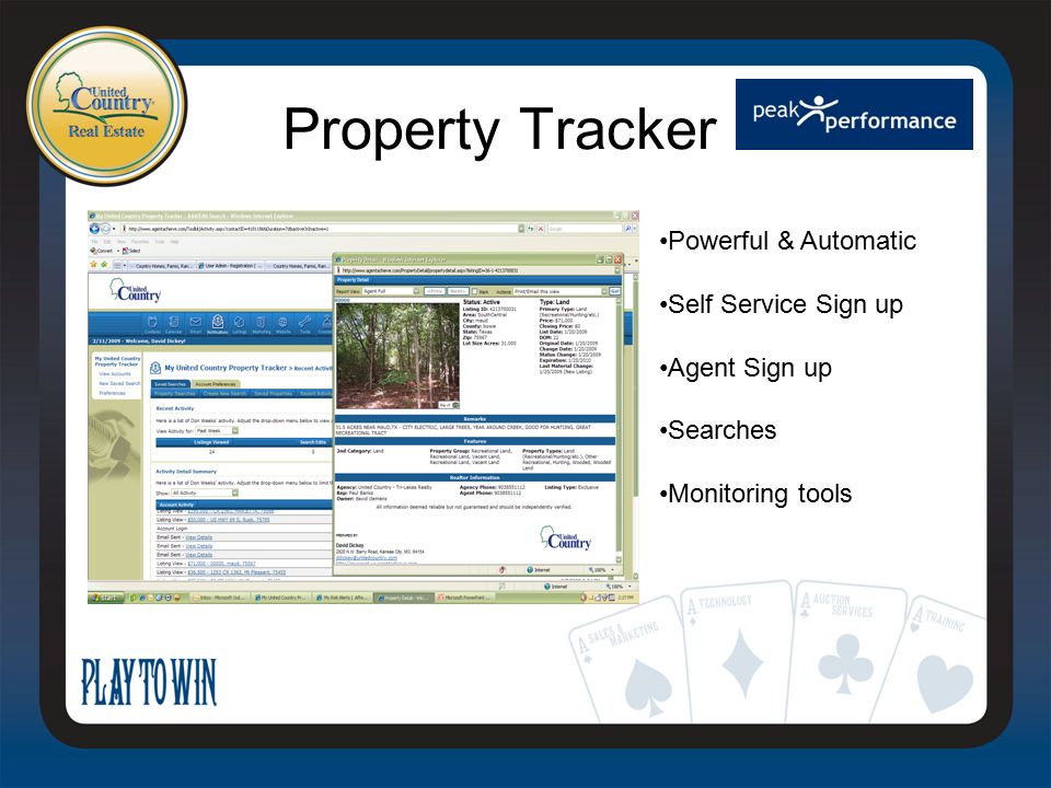 Property Tracker Powerful & Automatic Self Service Sign up Agent Sign up Searches Monitoring tools