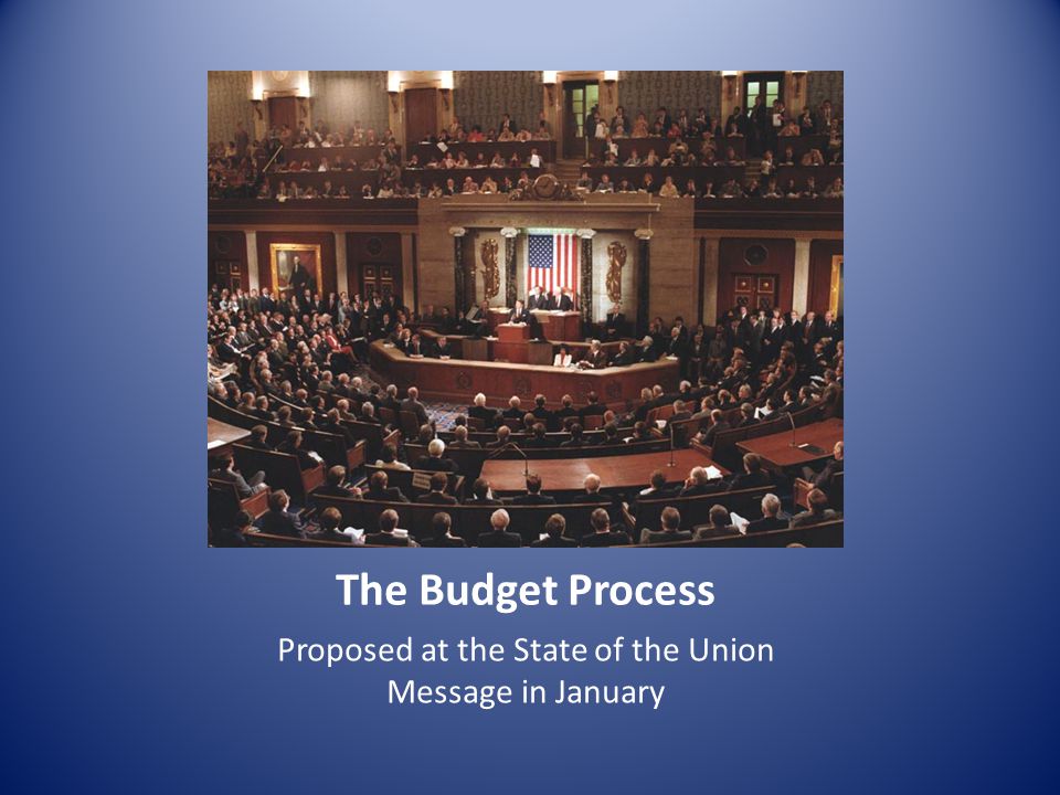 Proposed at the State of the Union Message in January The Budget Process