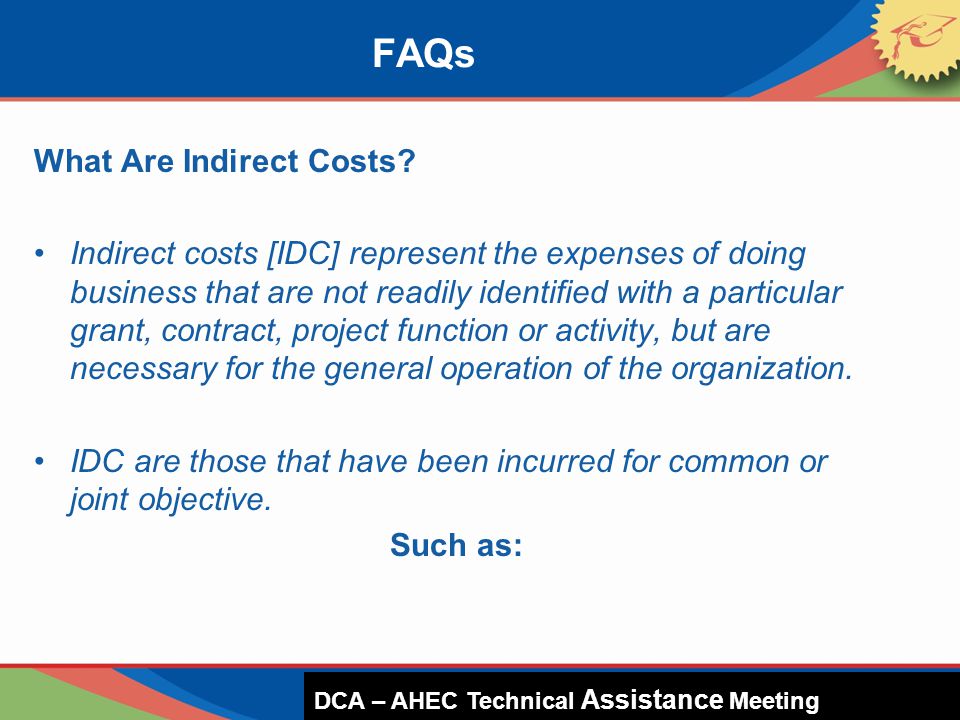 What Are Indirect Costs.