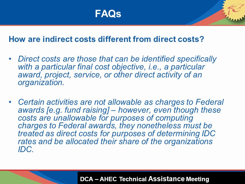 How are indirect costs different from direct costs.