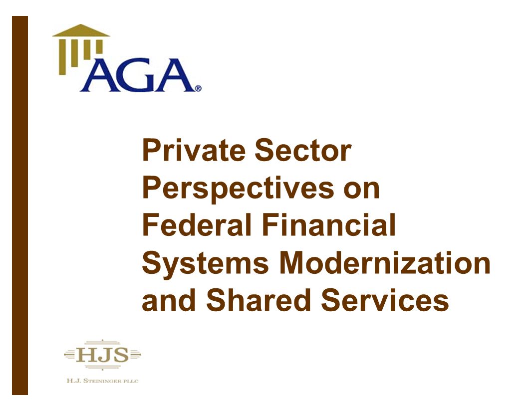 Private Sector Perspectives on Federal Financial Systems Modernization and Shared Services