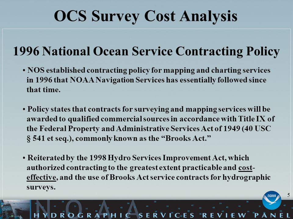 Ocs Survey Cost Analysis U S Hydrographic Conference Hsrp - 