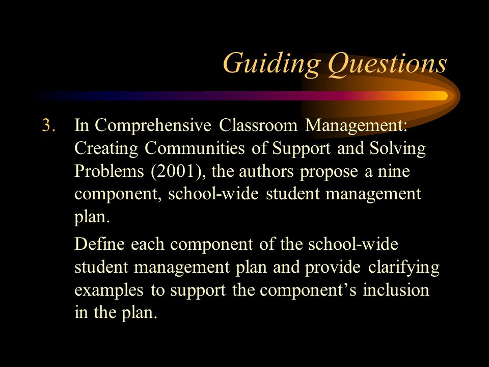 Comprehensive Classroom Management: Creating Communities of