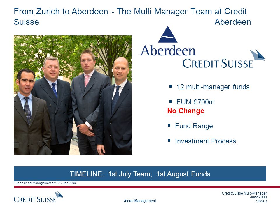 CREDIT SUISSE ASSET MANAGEMENT FUNDS (UK) LIMITED Credit Suisse/Aberdeen  Multi-Manager June 2009 Corporate Bond Sector - Caveat Emptor ? What lies  within. - ppt download