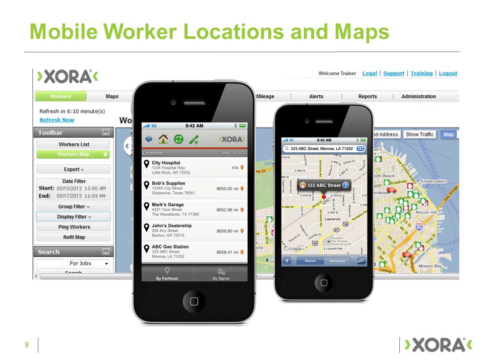 Mobile Worker Locations and Maps 9