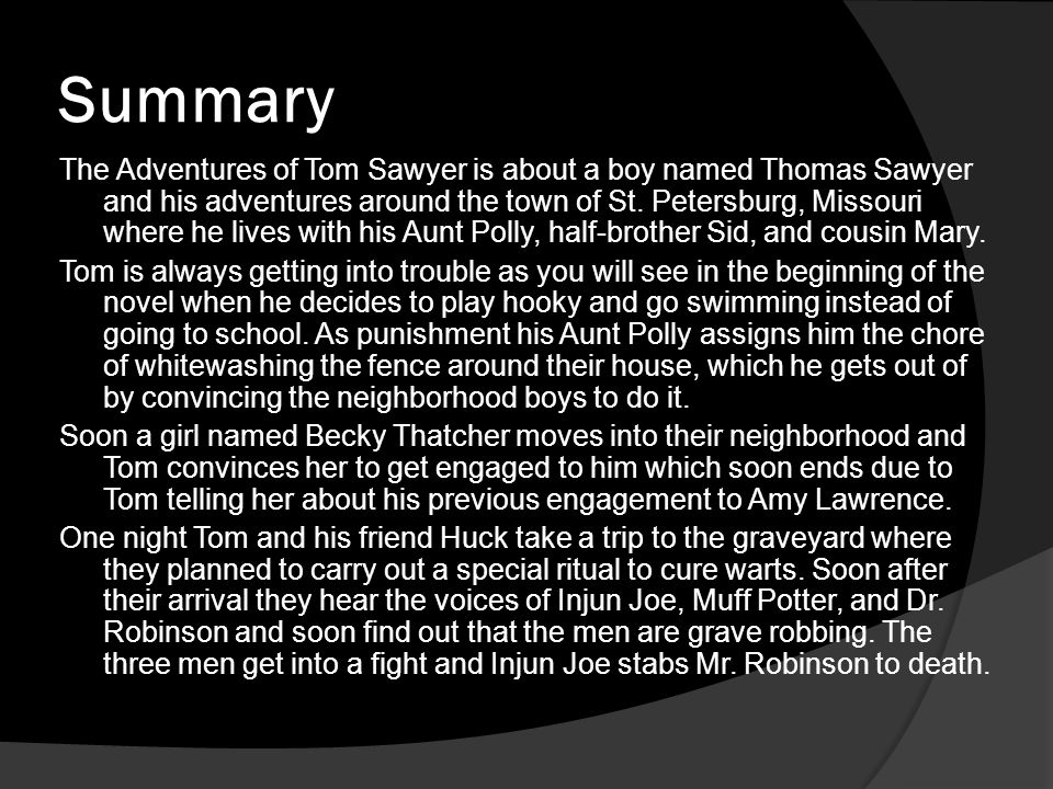 the adventures of tom sawyer analysis