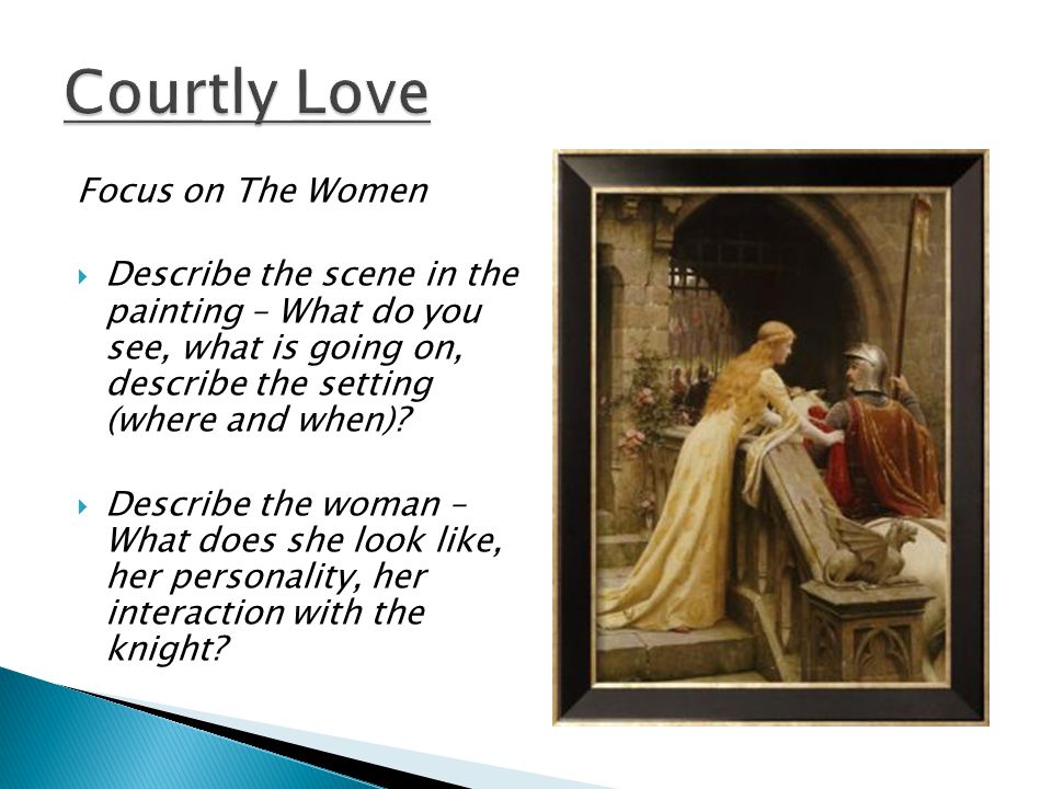 Focus on The Women  Describe the scene in the painting – What do you see, what is going on, describe the setting (where and when).