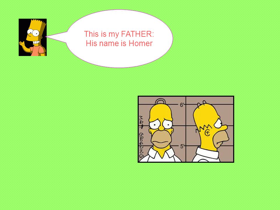 This is my FATHER: His name is Homer