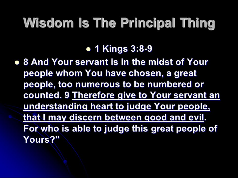 Lessons From The Life Of King Solomon Wisdom Is The