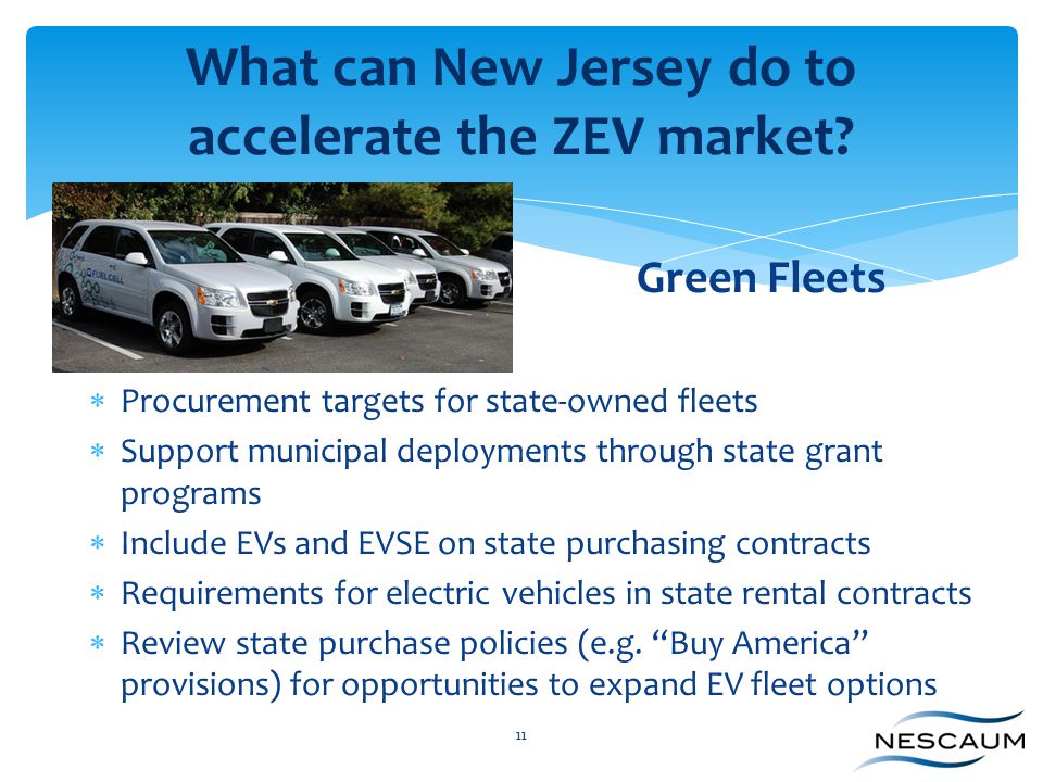 What can New Jersey do to accelerate the ZEV market.