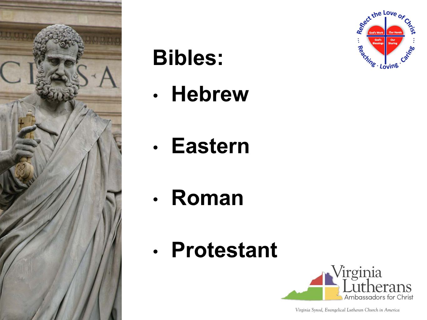 Hebrew Eastern Roman Protestant Bibles:
