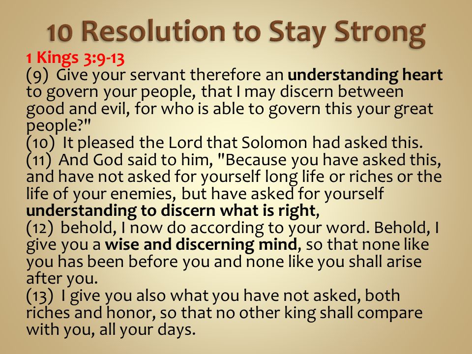 1 Kings 3:9-10