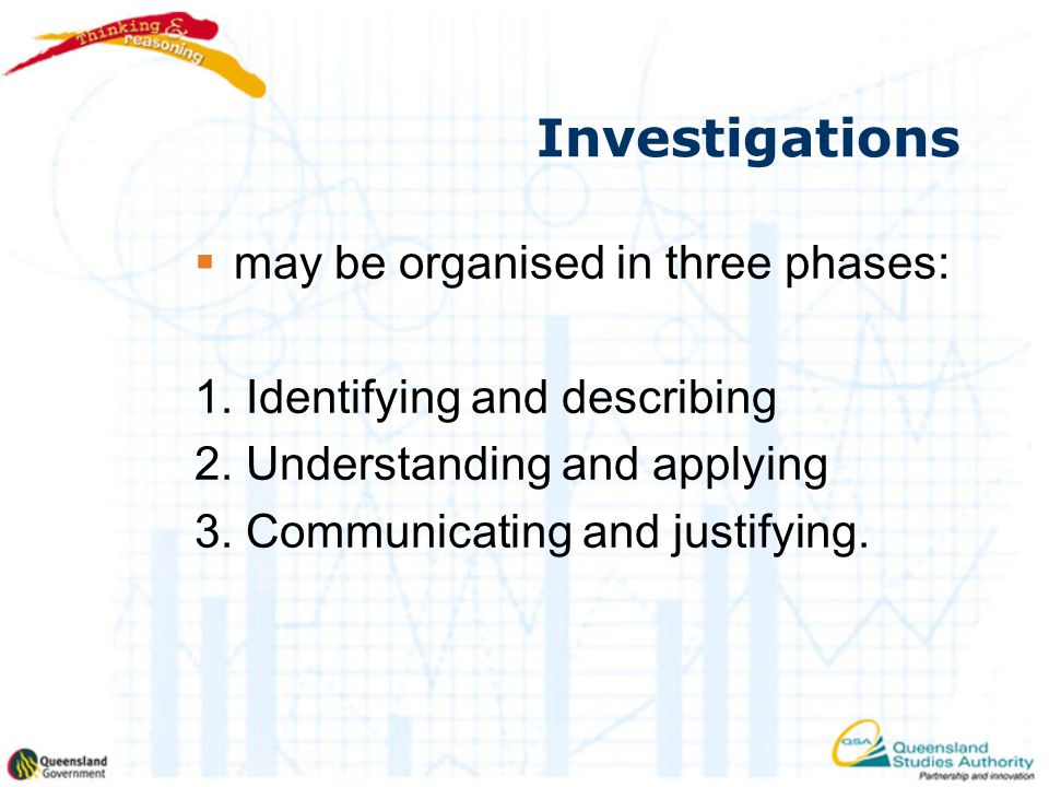 Investigations  may be organised in three phases: 1.