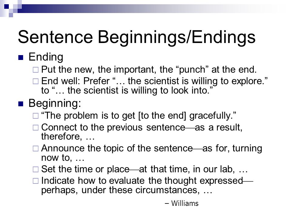 how to start an ending paragraph