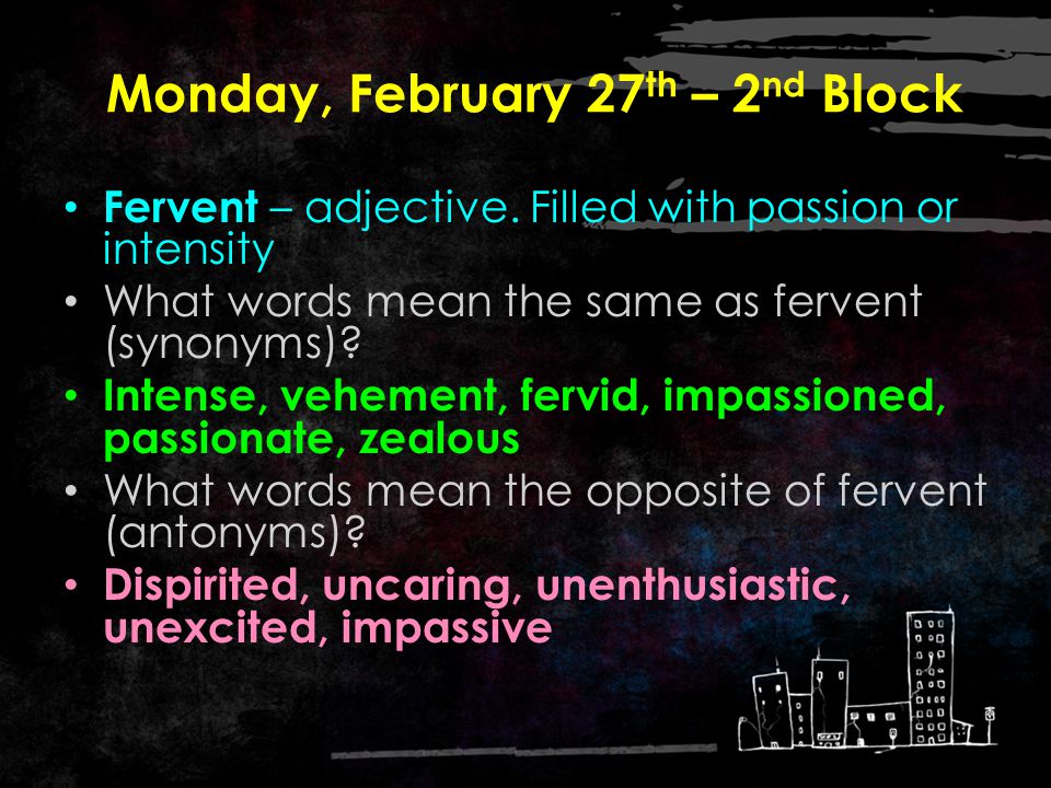 Word Of The Day Monday February 27 Th Through Friday March 2 Nd