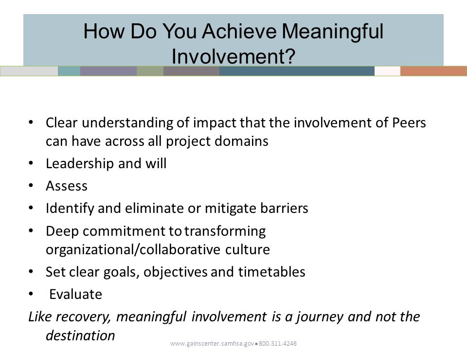 How Do You Achieve Meaningful Involvement.