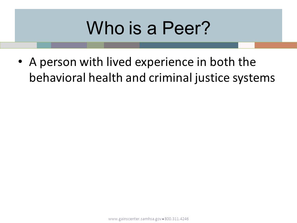 Who is a Peer.