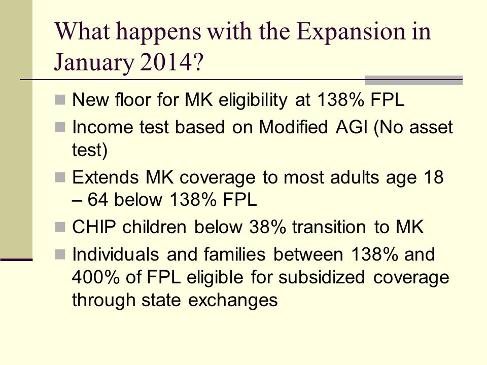 What happens with the Expansion in January 2014.
