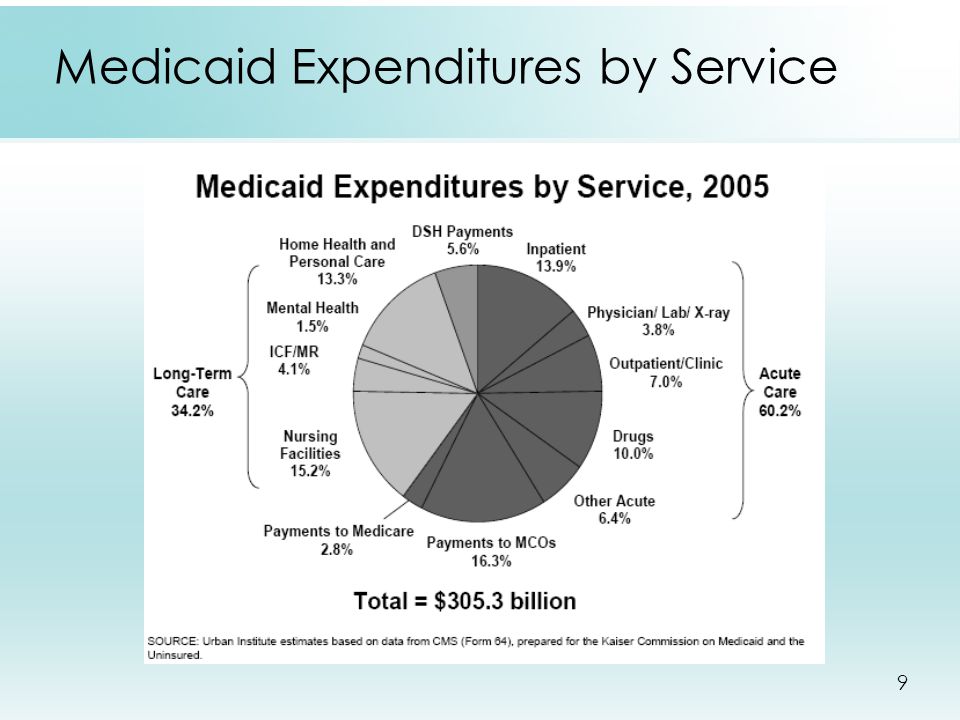 9 Medicaid Expenditures by Service