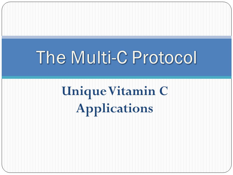 Unique Vitamin C Applications