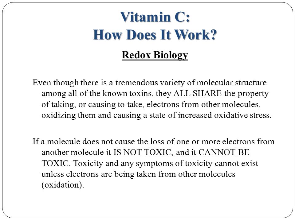 Vitamin C: How Does It Work.