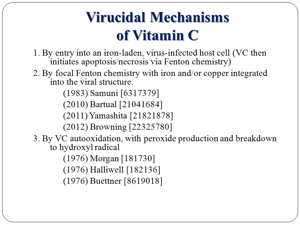 Virucidal Mechanisms of Vitamin C 1.