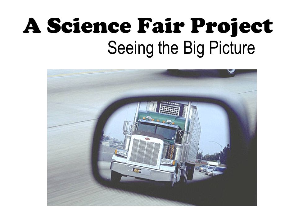 A Science Fair Project Seeing the Big Picture
