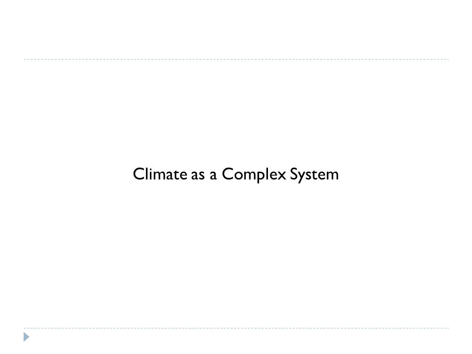 Climate as a Complex System