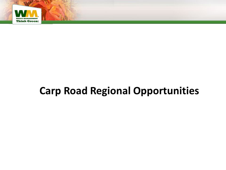 Carp Road Regional Opportunities